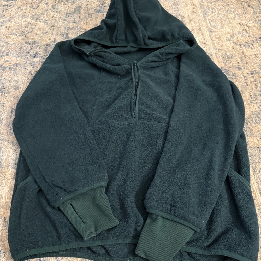 Beyond Yoga Dark Green Fleece Jacket